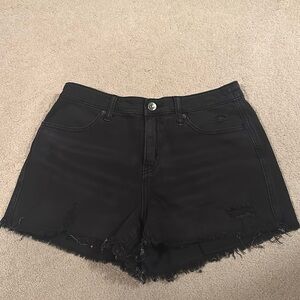 Aerie Black Denim Shorts